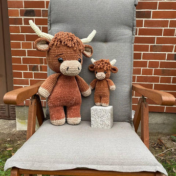 Jumbo and Small Highland Cow