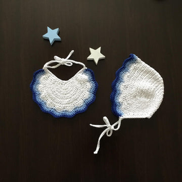 Summer Baby Bib & Bonnet Set N 488