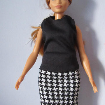 1:6th scale Houndstooth check skirts