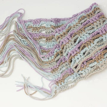 Open Work Fringed Scarf