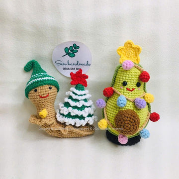 Pine tree Snail- Crochet pattern - PDF File - English