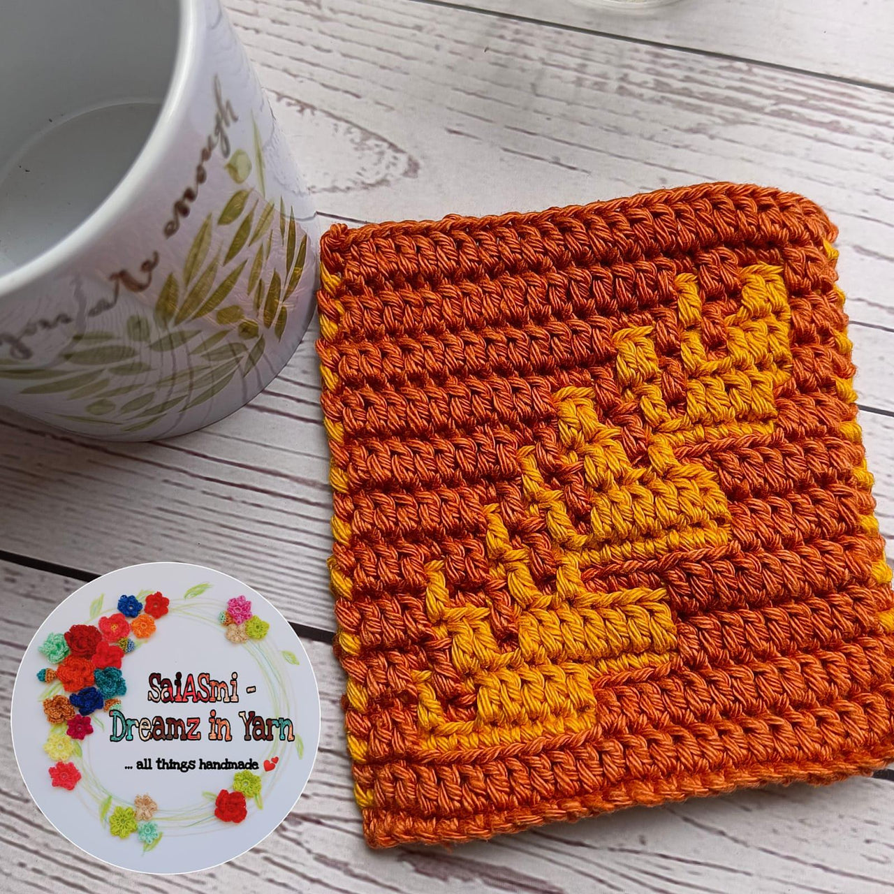 Skeletal Leaf Mosaic Coaster