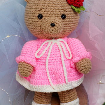 Teddy bear amigurumi crochet doll pattern