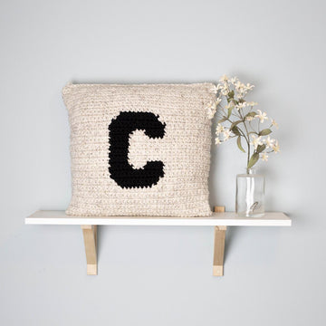Monogram Letter Pillow Initial Alphabet 18x18