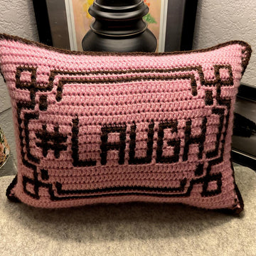 #Laugh Mosaic Pillow No 1