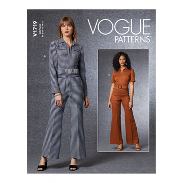 Vogue Misses' Jumpsuit & Belt V1719 - Sewing Pattern