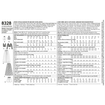 Simplicity Pattern 8328 Women's Special Occasions Dress 8328 - Sewing Pattern