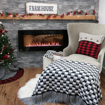 Rustic Farmhouse Plaid Throw