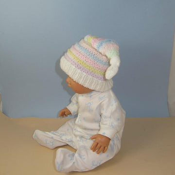 Baby Candy Stripe Topknot Pixie Hat