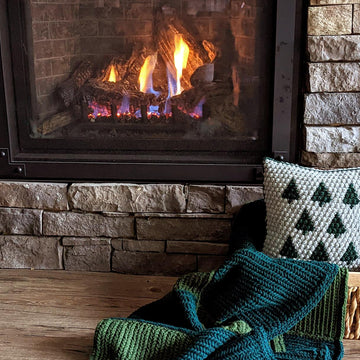 Pretty Pines Throw Pillow