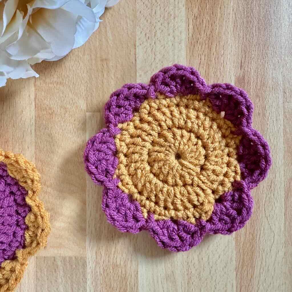 Polka Dot Flower Coaster