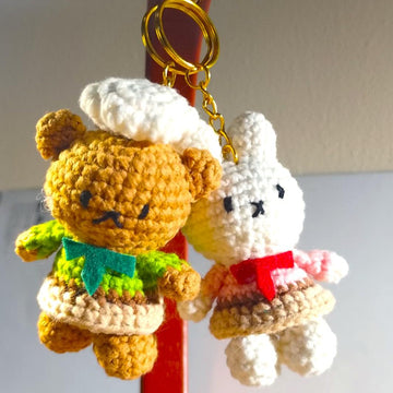 Mini Miffy Bunny & Boris Bear Keychain Crochet Pattern Bundle| Amigurumi Animal Set| Beginner Friendly PDF