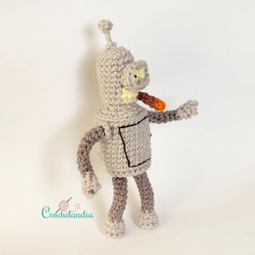 Bender amigurumi doll - crochet pattern by Crochelandia
