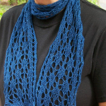 Lapis Lazuli Lace Scarf (5" x 54")