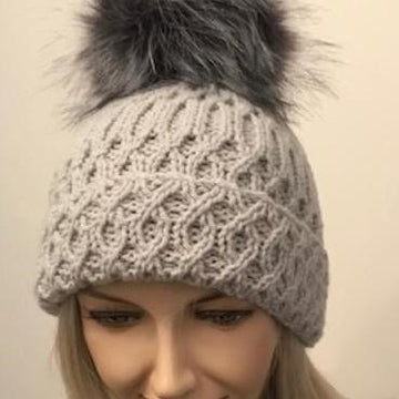 Ladies Mock Cable Hat & Cowl Aran Yarn