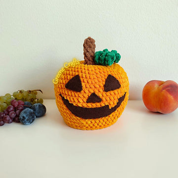 Reversible Halloween Plush Pumpkin Pattern - Plush Toy Crochet Pattern