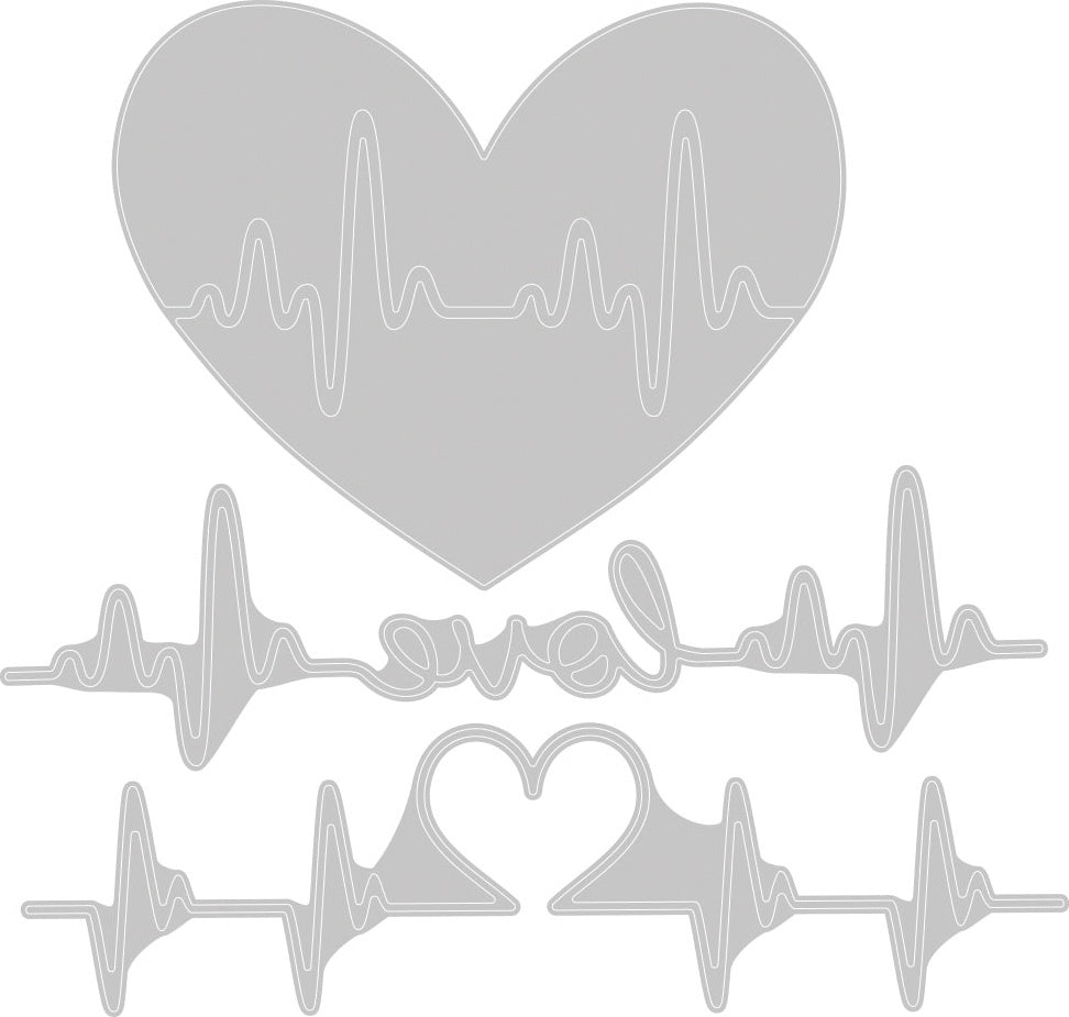 Sizzix Thinlits Dies By Tim Holtz - Heartbeat