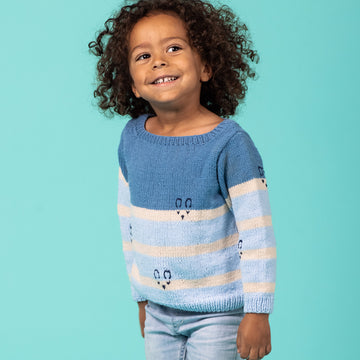 Find My Friends Sweater - Free Jumper Knitting Pattern For Babies and Kids in Paintbox Yarns Baby DK by Paintbox Yarns