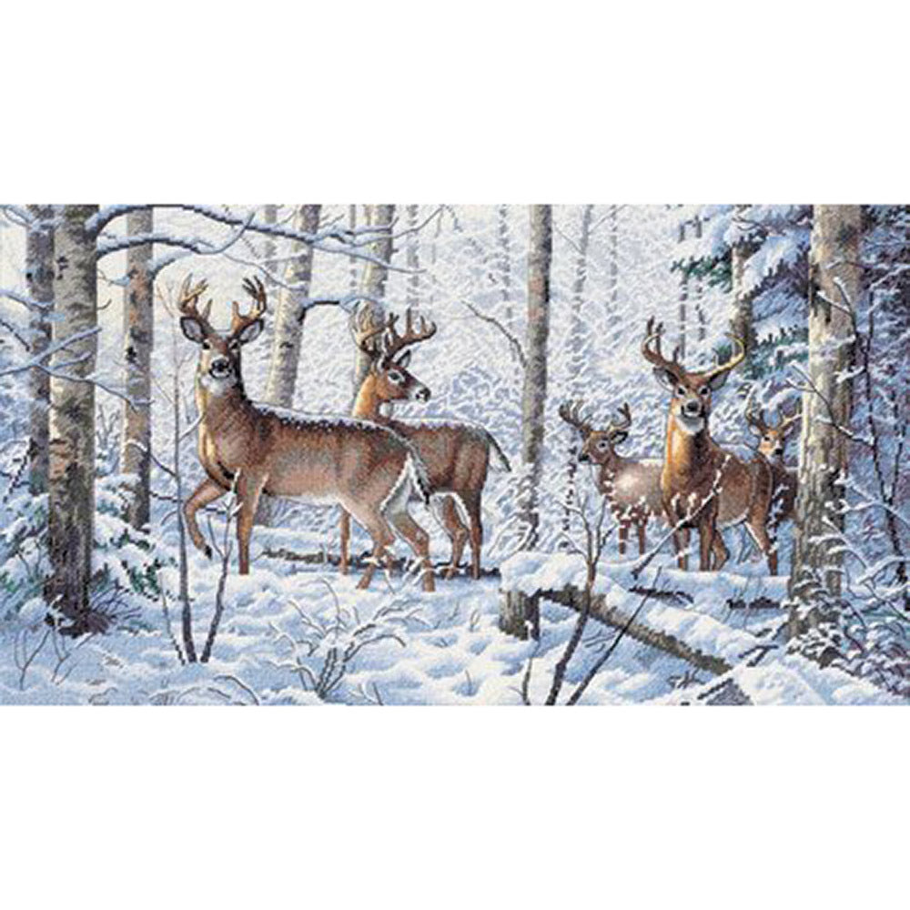 Dimensions Woodland Winter Cross Stitch Kit - 46cm x 25cm