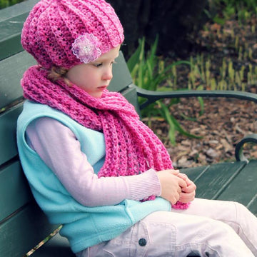 Ribbing & Lace Scarf