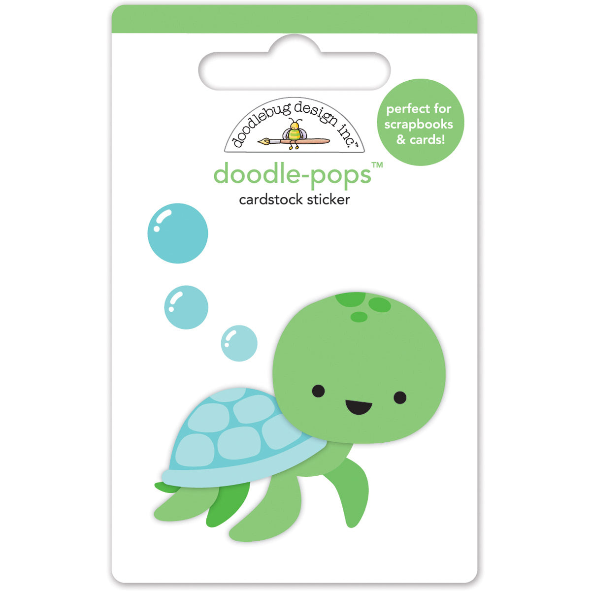 Doodlebug Doodle-Pops 3D Stickers - Tiny Turtle