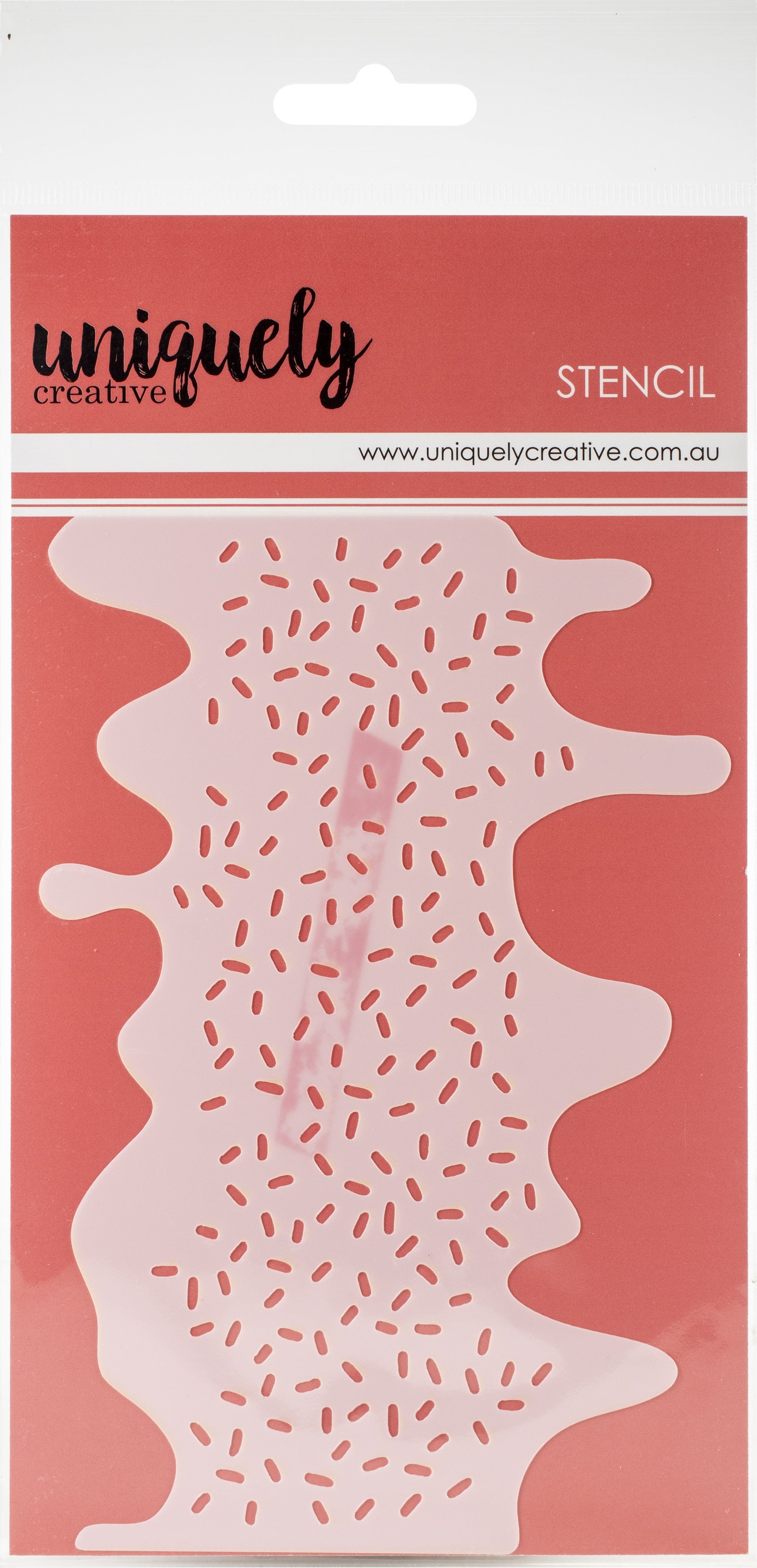 Uniquely Creative 4"X6" Stencil - Sprinkles