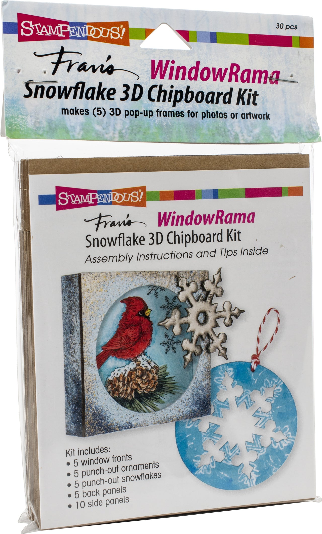 Stampendous Windowrama 3D Chipboard Kit - Snowflake