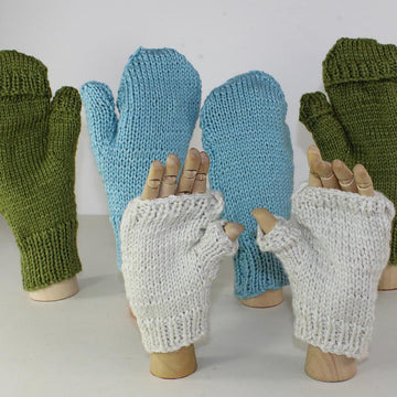 Aran Texting Mittens