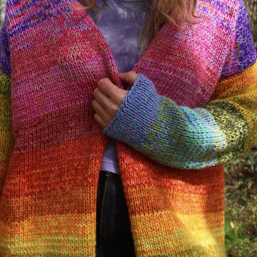 Rainbow Folk Cardigan