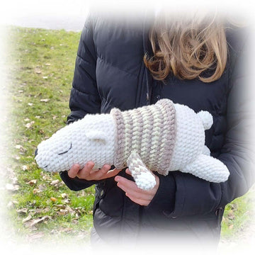 Sleeping White Bear Crochet Pattern