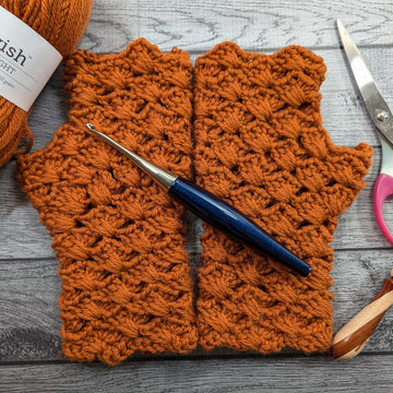 Autumn Waves Fingerless Gloves
