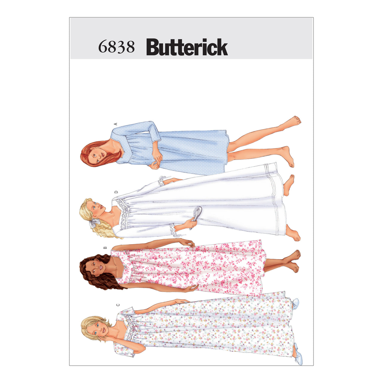 Butterick Misses'/Misses' Petite Nightgown B6838 - Sewing Pattern