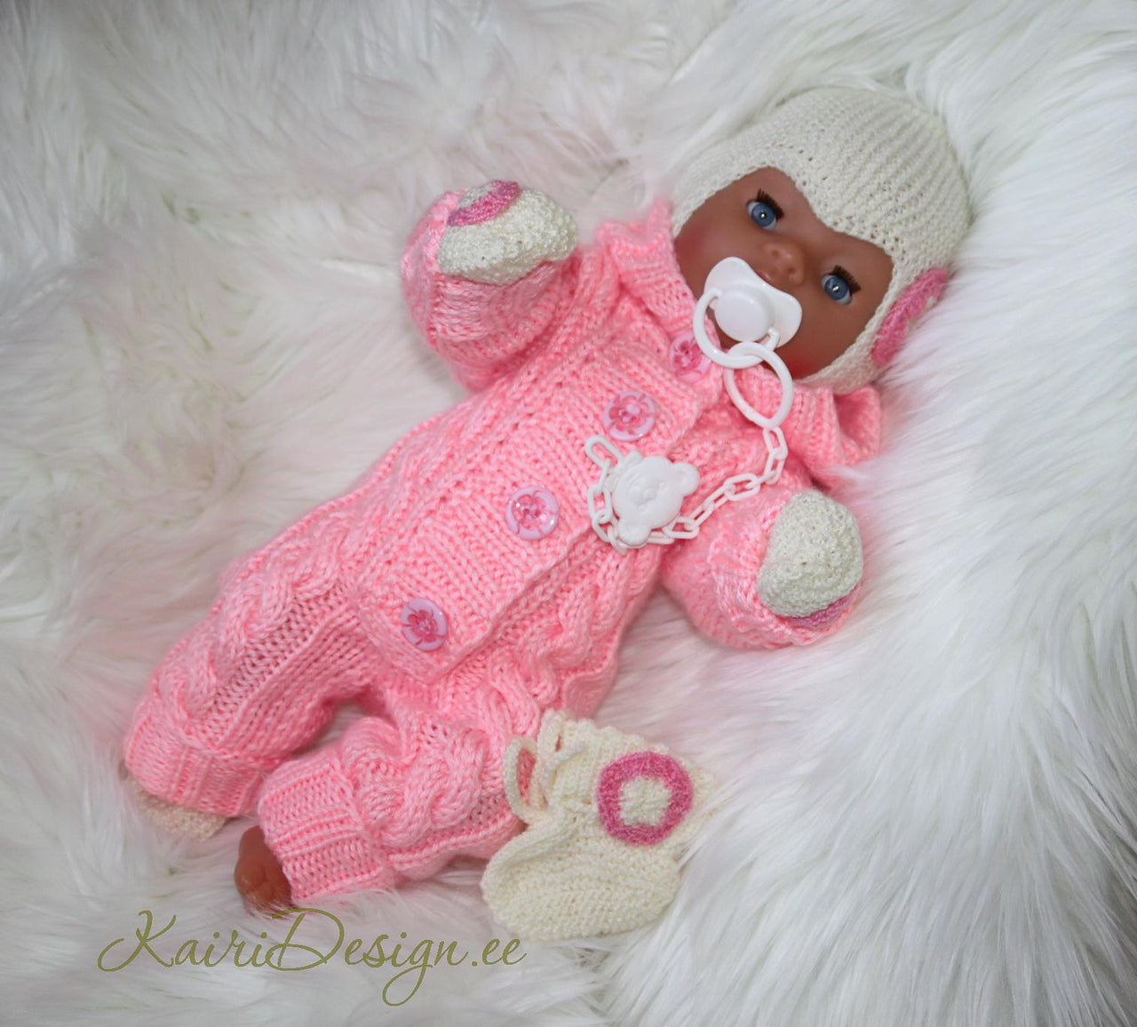 Cabled jumpsuit baby doll