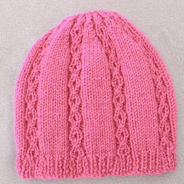 Knitting Pattern Ladies Beanie Hat UK & USA Terms #424