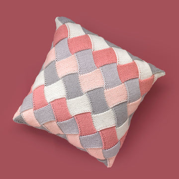 Woven Wonder Cushion - Free Knitting Pattern For Home in Paintbox Yarns Baby DK