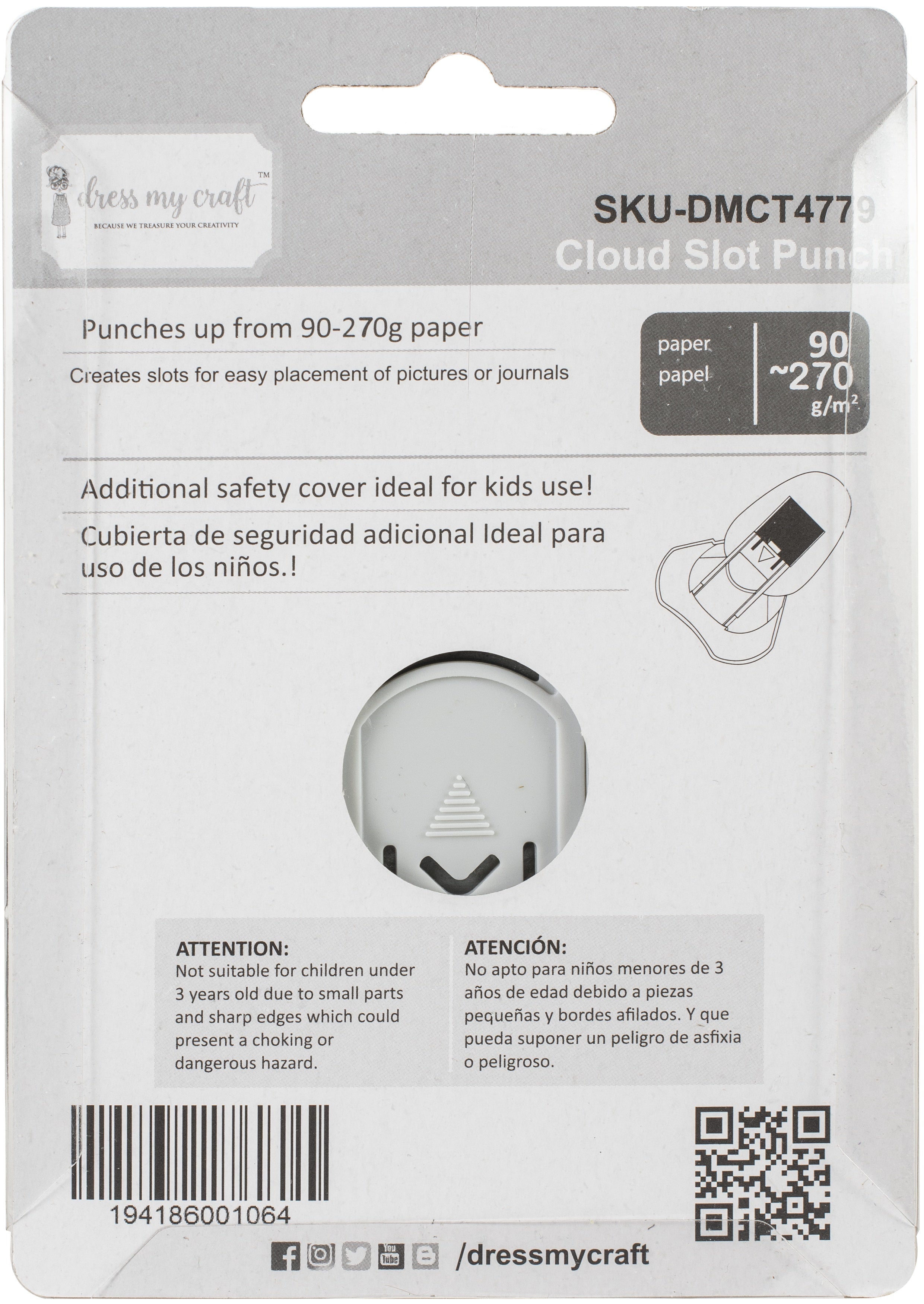 Dress My Craft Paper Punch - Cloud Slot