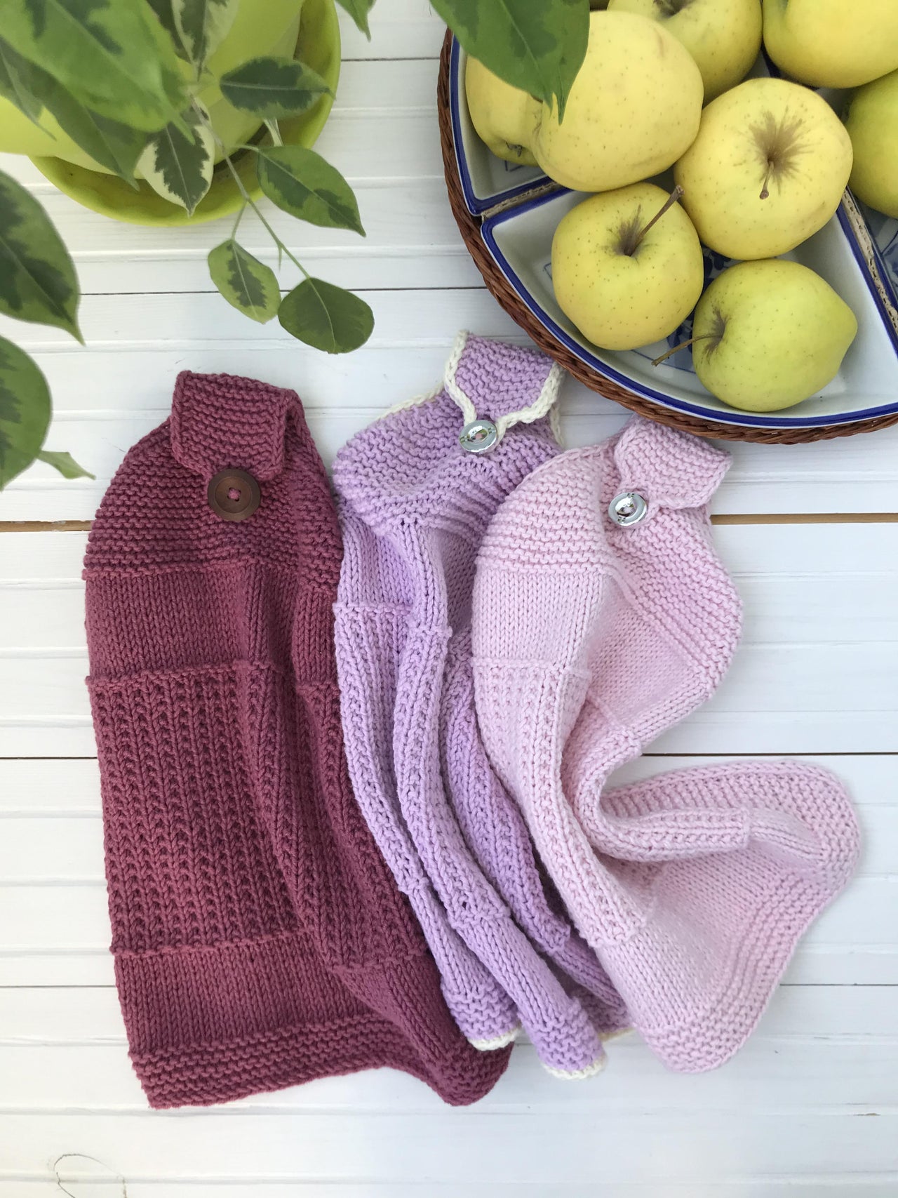 Knitted Hanging Kitchen Towel
