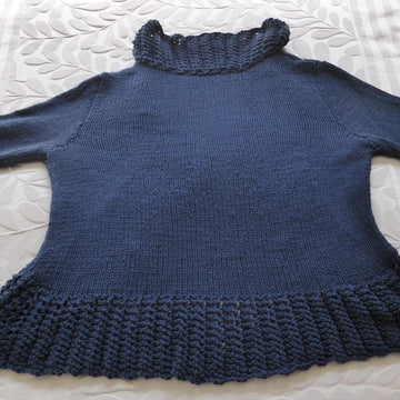 Jade - Lady’s 8ply jacket with lace edges