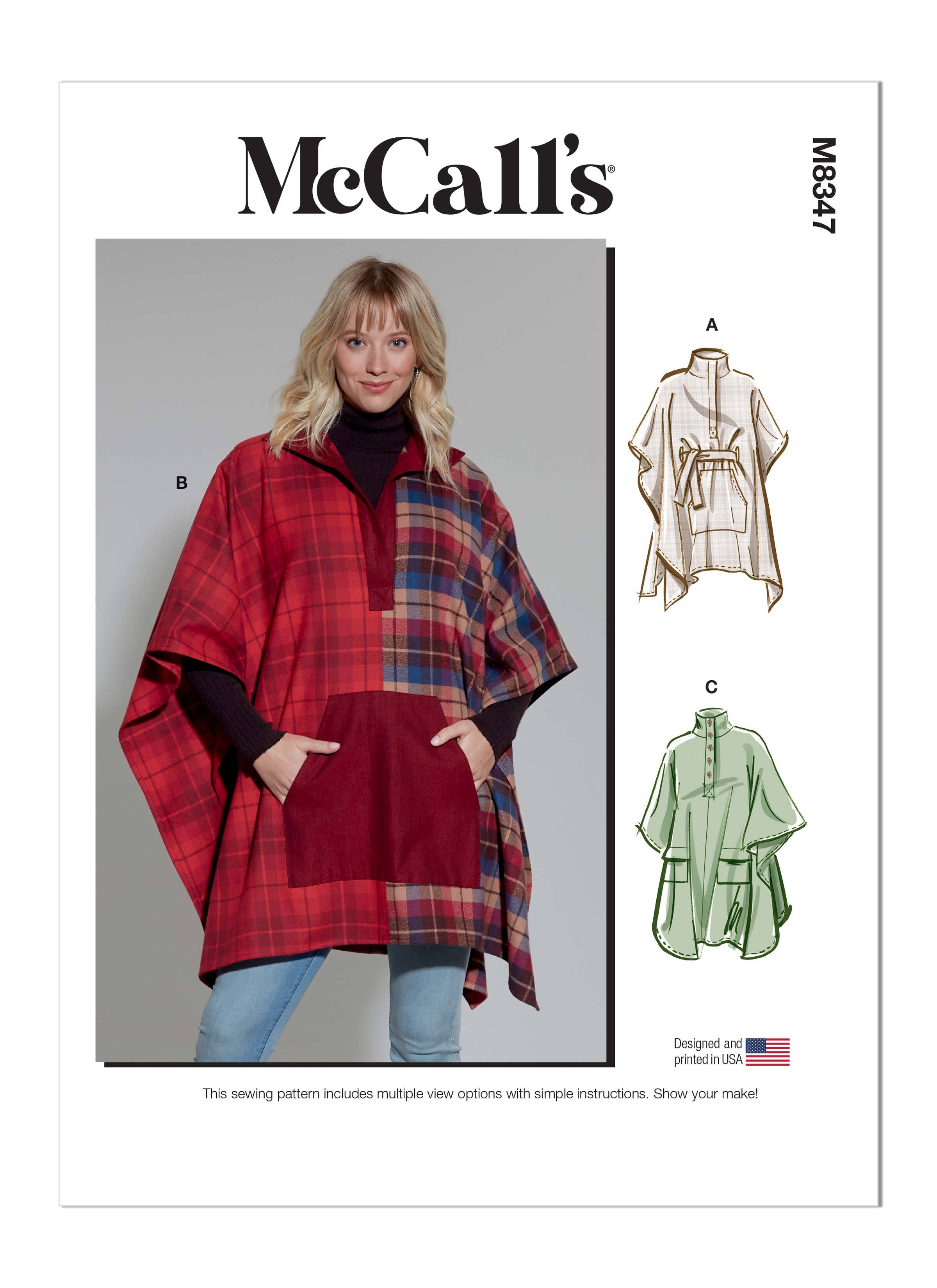McCall's Misses' Poncho M8347 - Sewing Pattern