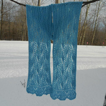 Airy Leaves Lace Scarf