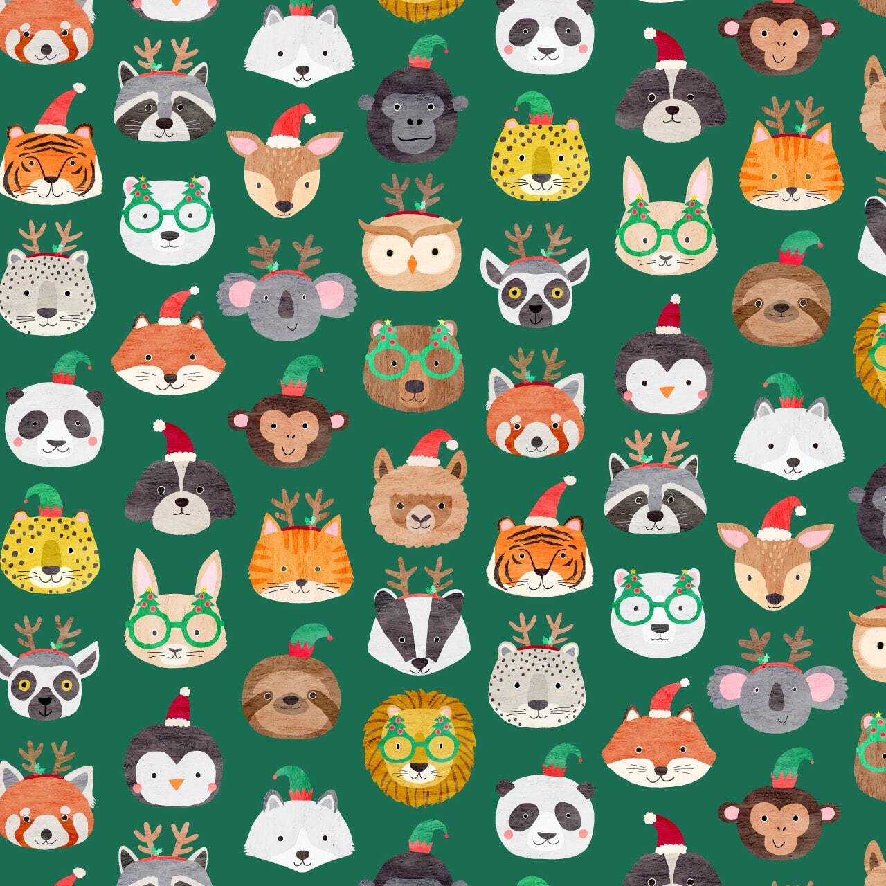 Dashwood Studio Merry Menagerie - Festive Animals - Green
