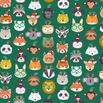 Dashwood Studio Merry Menagerie - Festive Animals - Green