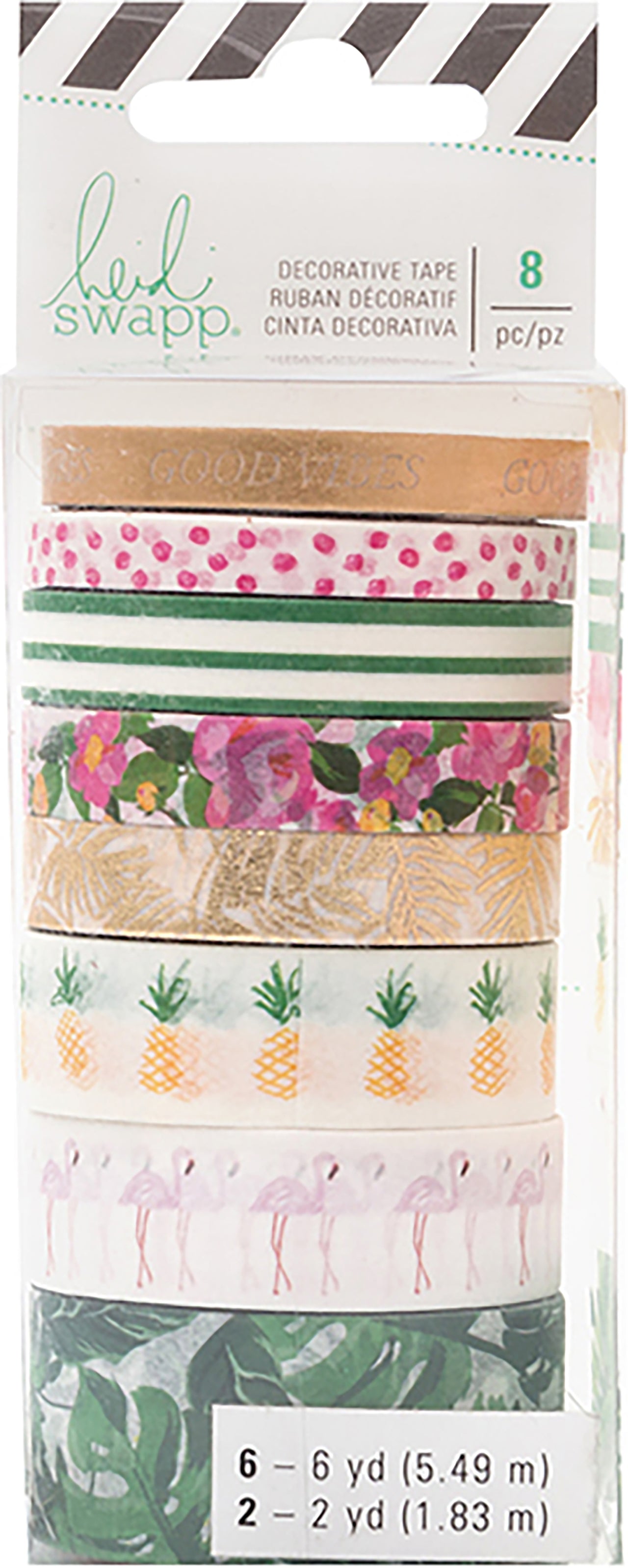 American Crafts Heidi Swapp Memory Planner Washi 8/Pkg - Fresh Start, Tropical