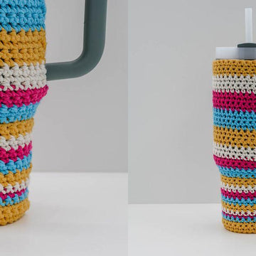 Striped Crochet Stanley Cup Cover