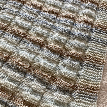 Reversible Baby Blanket in DK yarn