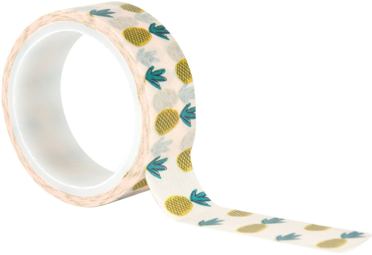 Echo Park Paper Carta Bella Let's Travel Decorative Tape 15' - Pineapples