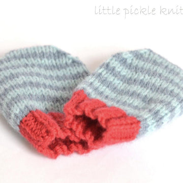 Stripe Baby Mittens