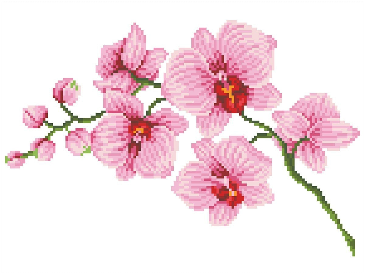 Needleart World  Orchid Spray Diamond Painting Kit