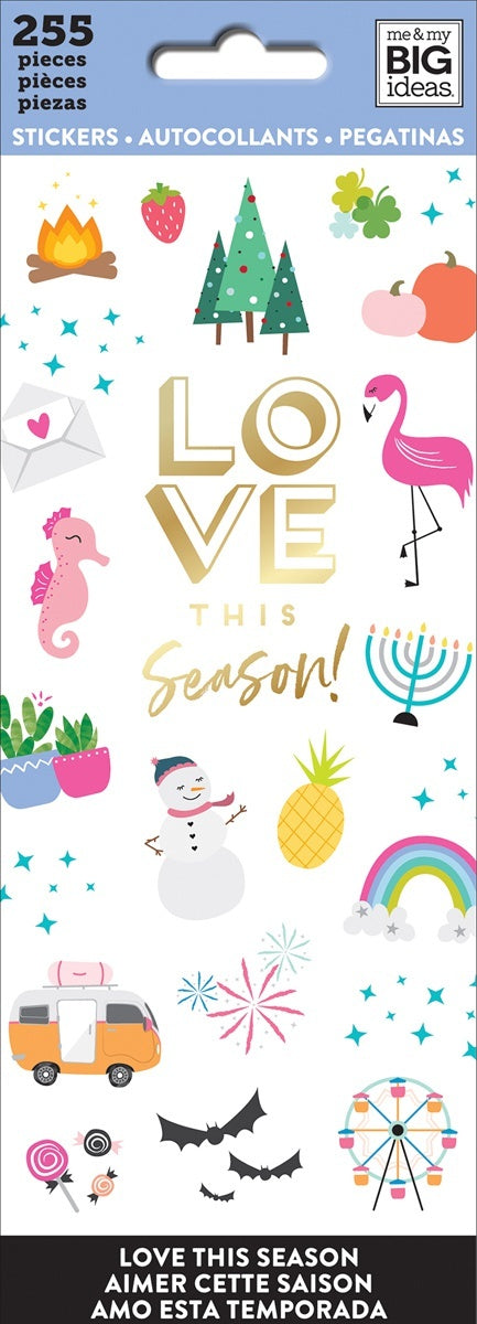 Happy Planner Sticker Sheets 8/Pkg - Love This Season, 255/Pkg