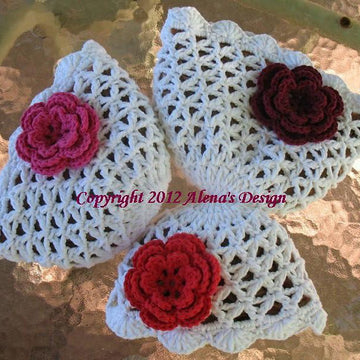 Lace Beanie Hat with Rose
